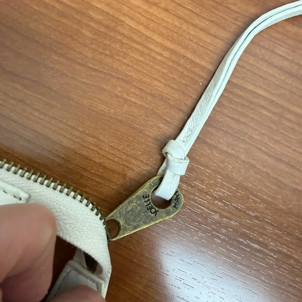 JOELLE HAWKENS WHITE SNAKE  LEATHER SHOULDER BAG - 34 INCH  CROSSBODY STRAP